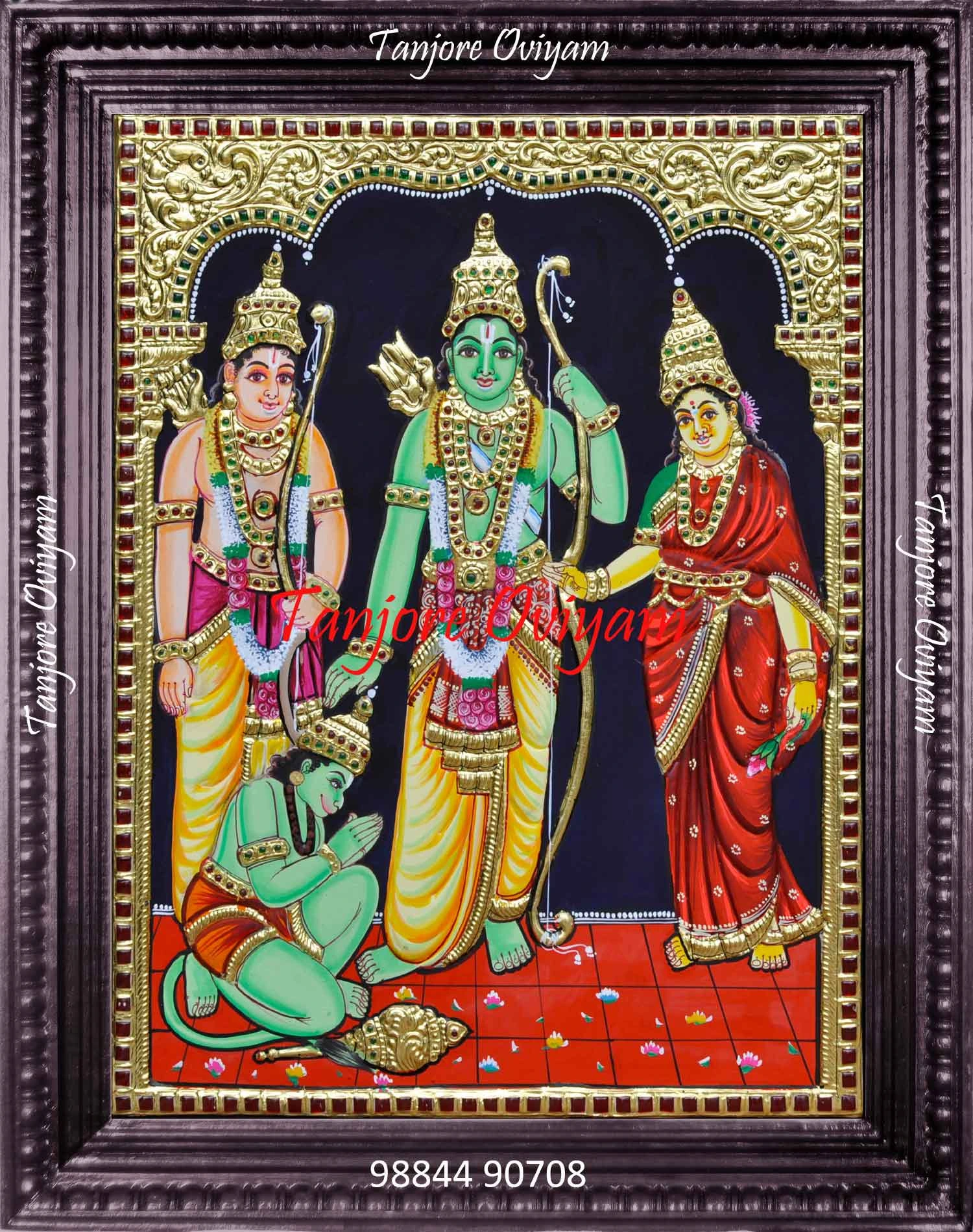 Ram parivar tanjore painting